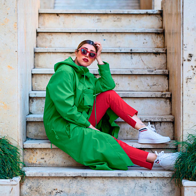 Удлиненный плащ